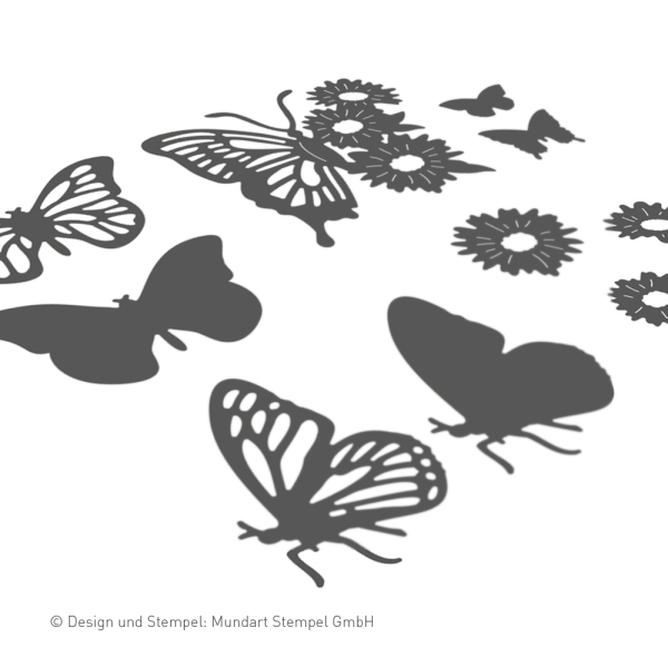Stanzschablonen-Set Schmetterlinge und Daisy *