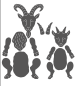 Preview: Stanzschablonen-Set Steinbockfamilie Derungs