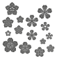 Preview: Stanzschablonen-Set Blumenblüten stapelbar *