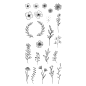 Preview: Klarsichtstempel-Set Wildblumen und Zweige