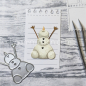 Preview: Stanzschablone fröhlicher Schneemann