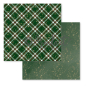 Preview: Designpapier kariert grün (doppelseitig bedruckt)