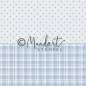 Preview: Designpapier Herzen und Karo blau