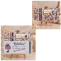 Preview: Designpapier Ornamente light cornflower (doppelseitig bedruckt)