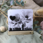 Preview: Designpapier Blumen schwarz/weiss