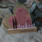 Preview: Holzstempel zwei Herzen eine Liebe