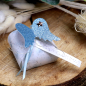 Preview: Designpapier Schneegestöber blau