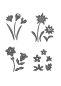 Preview: Stanzschablonen-Set Schweizer Blumen