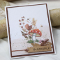 Preview: Designpapier Pilze mit Zweigen