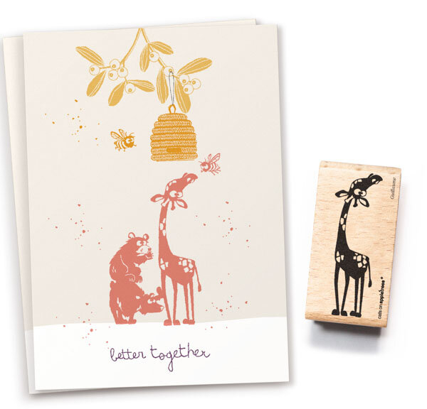 Holzstempel Giraffe Guillaume