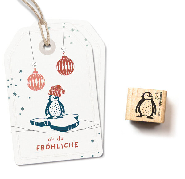 Holzstempel Pinguin Floki