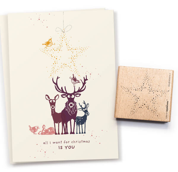 Holzstempel Konfettistern 1 - Kontur