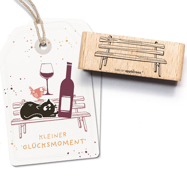 Holzstempel Gartenbank