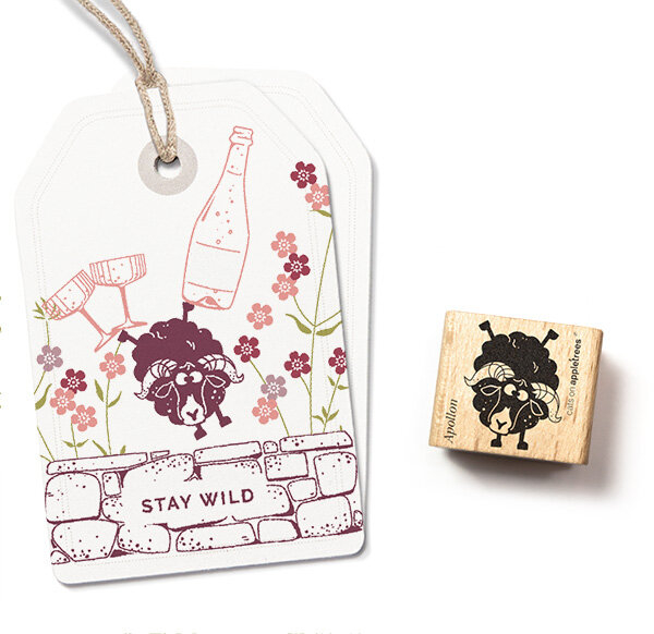 Holzstempel Ouessant Schaf Apollon