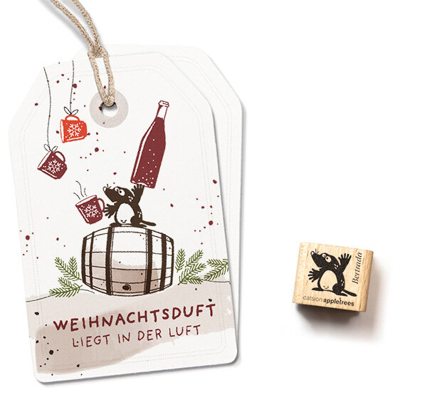 Holzstempel Maulwurf Bertrada