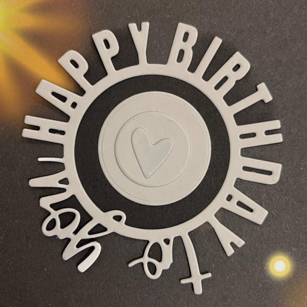 Stanzschablone Kreis Happy Birthday