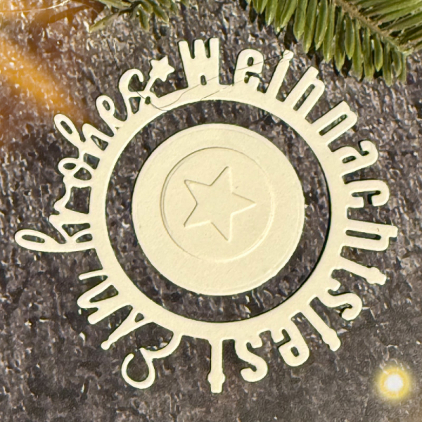 Stanzschablone Kreis Ein frohes Weihnachtsfest