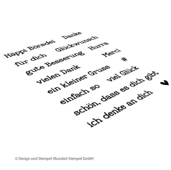 Klarsichtstempel-Set Alltagstexte