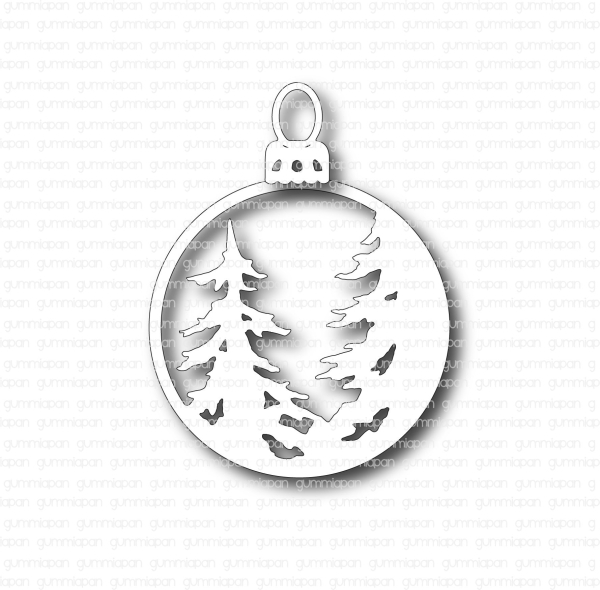 Stanzschablonen-Set Ornament mit Weihnachtsbäumen