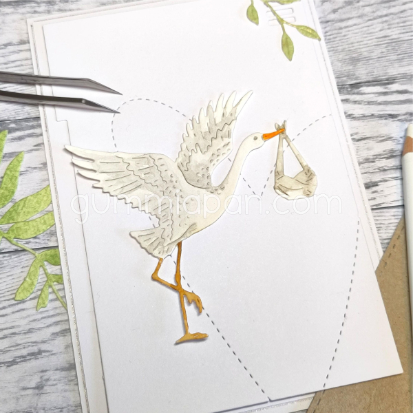 Stanzschablonen-Set Storch