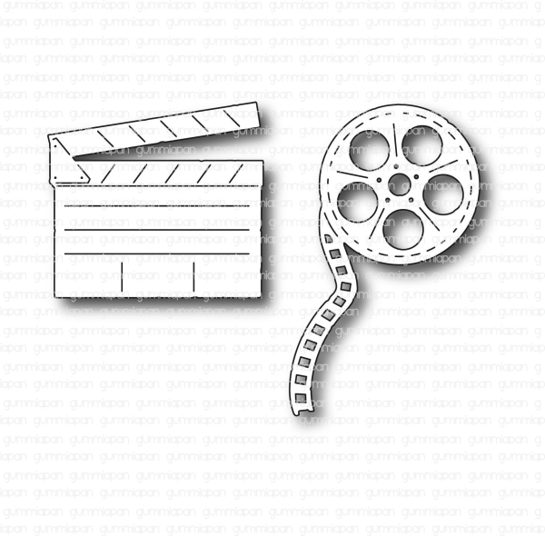 Stanzschablonen-Set Filmklappe und Filmrolle