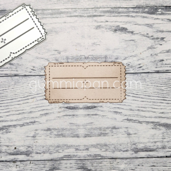 Stanzschablone Ticket mit Blume