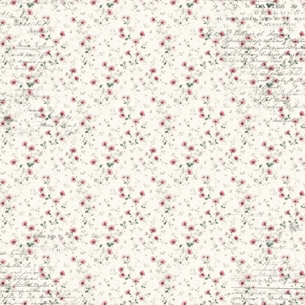 Designpapier zarte Blumen