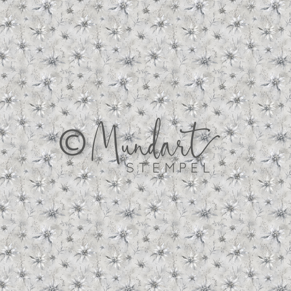 Designpapier Edelweiss in Silber