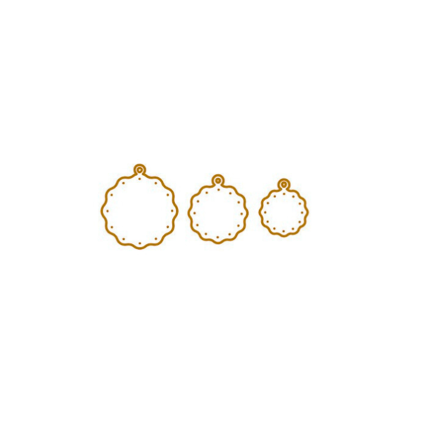 Stanzschablonen-Set Enamel Dots Anhänger gerundet