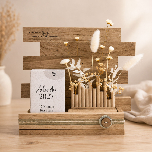 Kalender 2027 – Bastelkit «12 Monate fürs Herz»