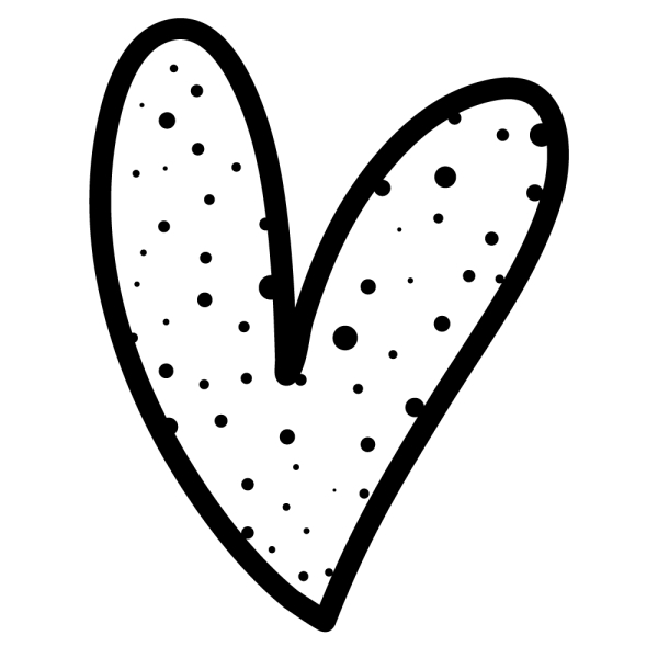 Holzstempel Mini Herz gesprenkelt