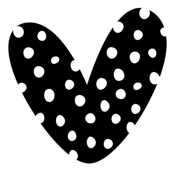 Holzstempel Mini Herz gepunktet