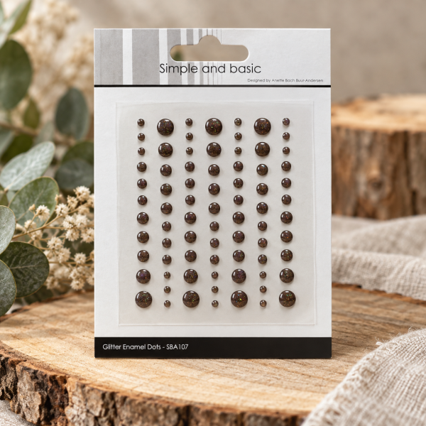 Enamel Dots Glitzer kaffeebraun