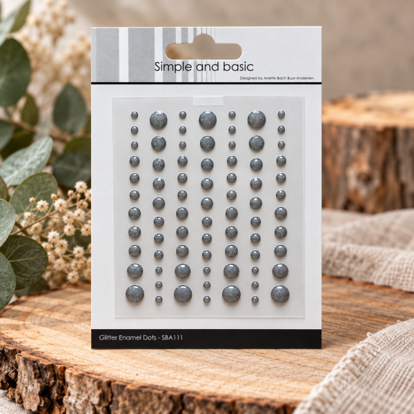 Enamel Dots Glitzer steingrau