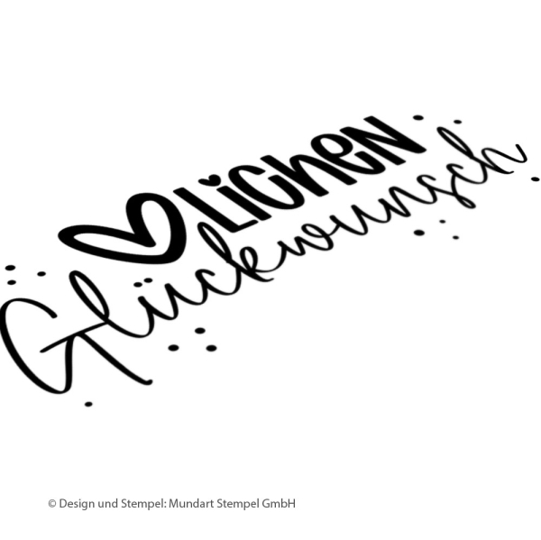 Holzstempel herzlichen Glückwunsch