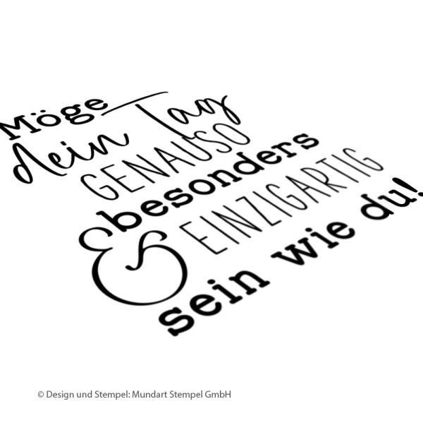 Holzstempel Möge dein Tag