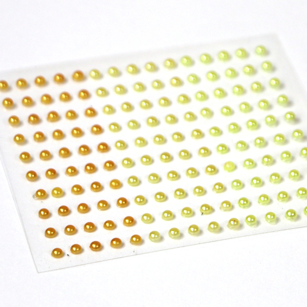 Halbe Perlen in 3 Gelbtönen 3mm