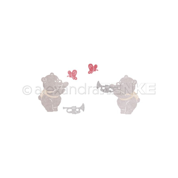Stanzschablonen-Set neugieriges Bärchen