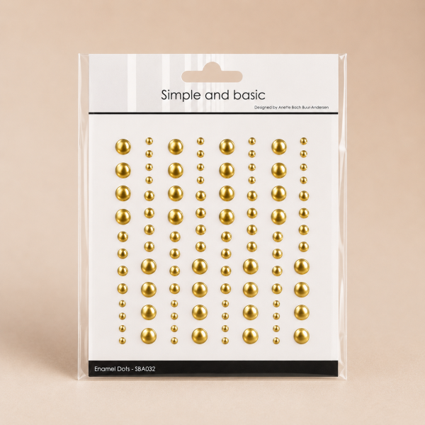 Enamel Dots gold metallic