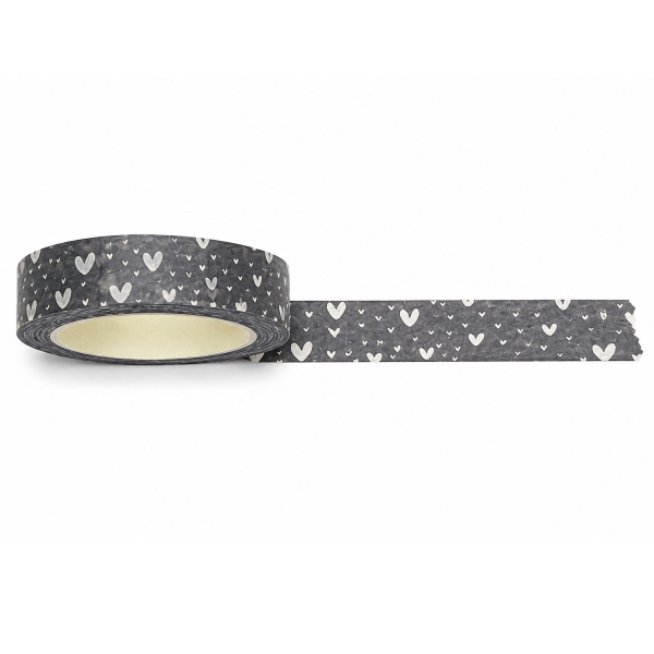 Washi Tape Mix & Match Herzen grau