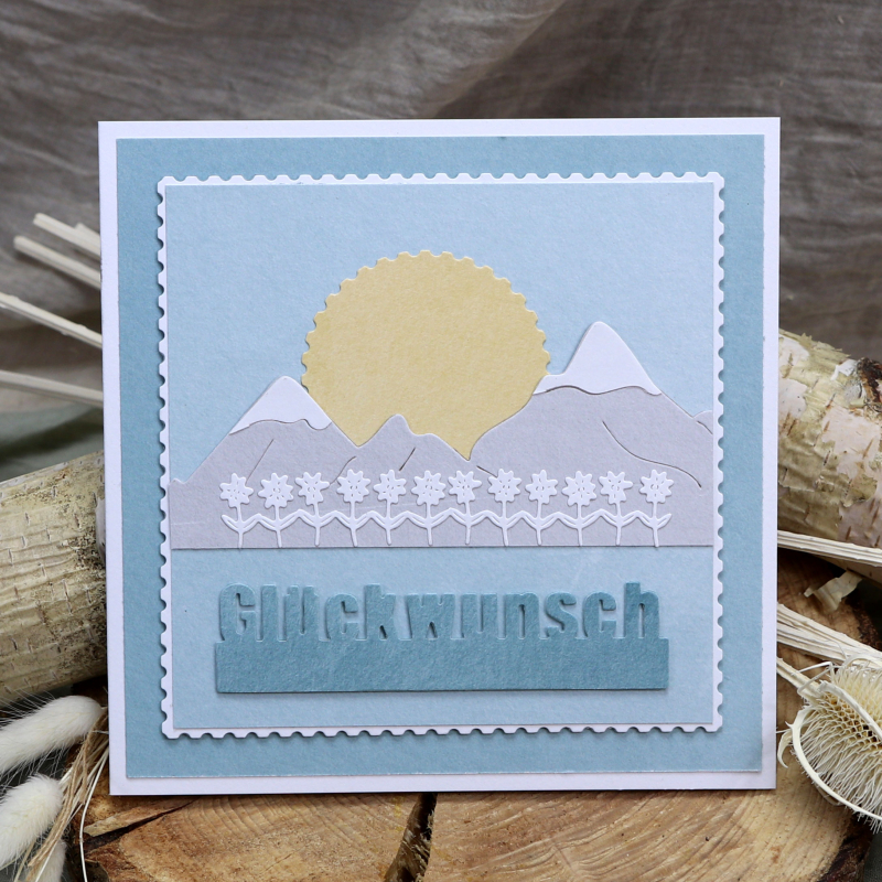 Stanzschablonen-Set Herzlichen Glückwunsch