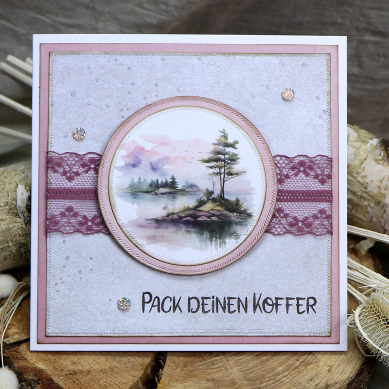 Designpapier Ornamente sage (doppelseitig bedruckt)