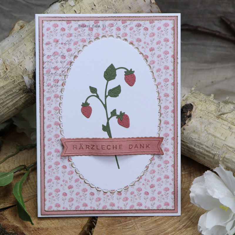 Designpapier Blümchen zartrosa