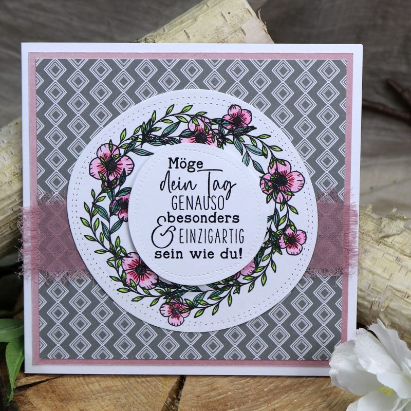 Designpapier Mosaik olive