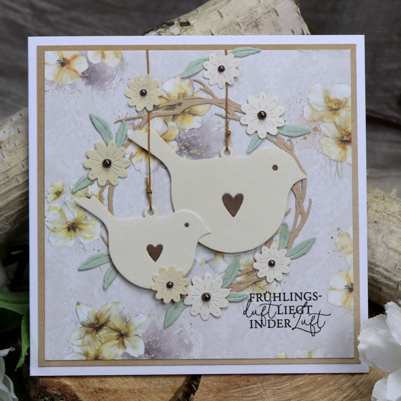 Designpapier gelbe Blumen