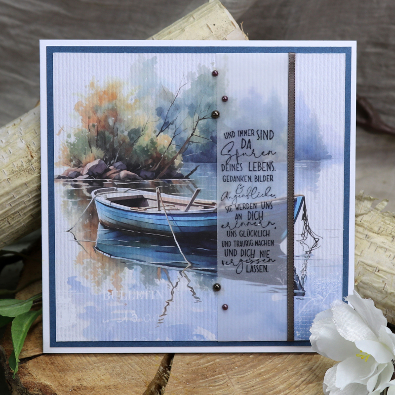 Holzstempel Und immer sind da Spuren deines Lebens