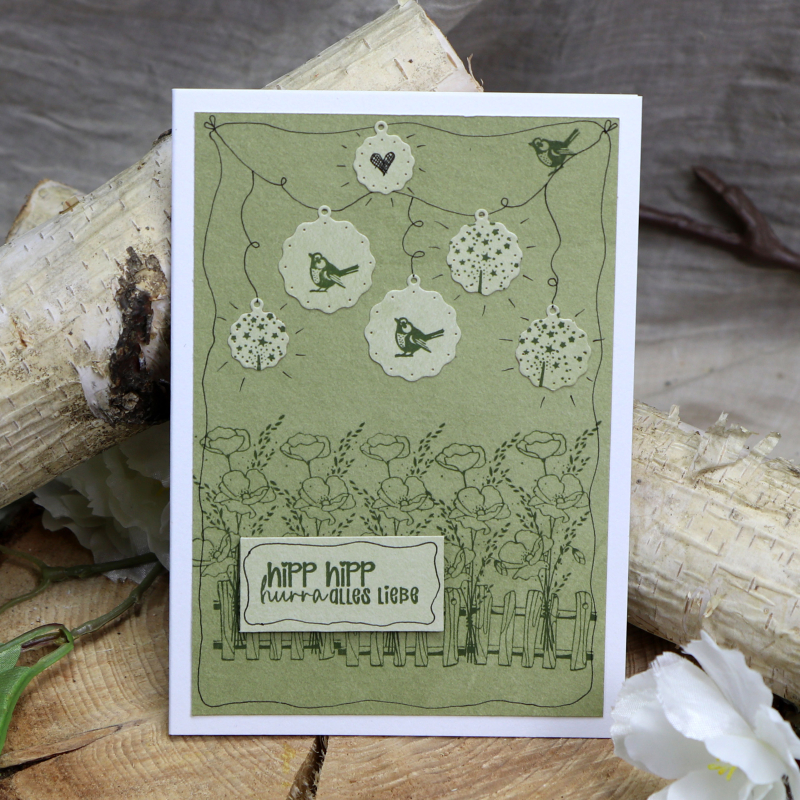Holzstempel Gartenzaun Outline