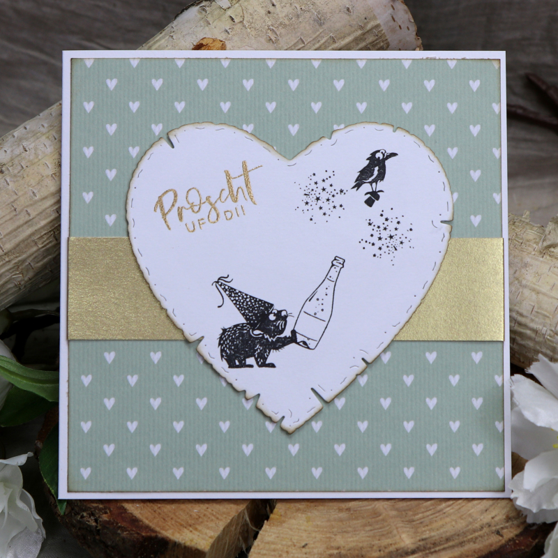 Stanzschablonen-Set Herzen Vintage