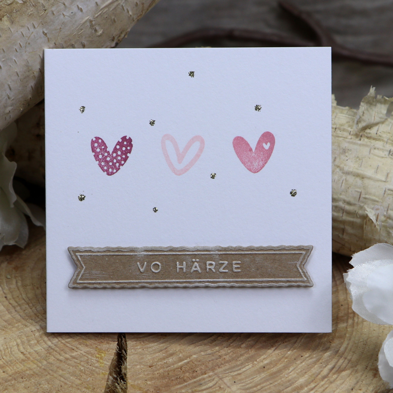 Holzstempel Mini Herz Linie