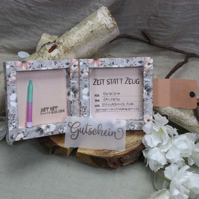 Klarsichtstempel-Set Gutschein-Ticket
